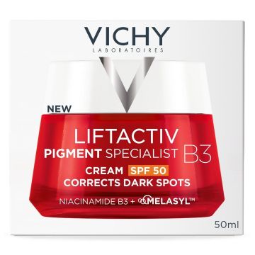 Crema de zi antirid cu niacinamida si SPF 50 B3 Vichy Liftactiv Specialist, 50 ml Crema de zi antirid cu niacinamida si SPF 50 B3 Vichy Liftactiv Specialist, 50 ml