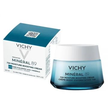 Crema intens hidratanta 72h pentru toate tipurile de ten Vichy Mineral 89, 50 ml