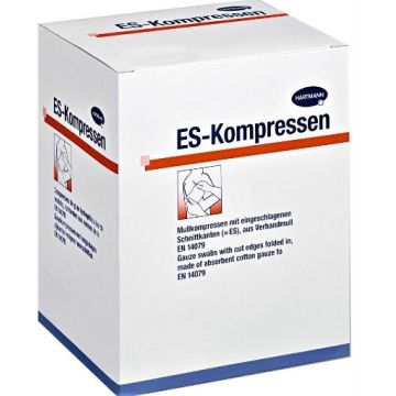 Hartmann ES-Kompressen comprese sterile din tifon 10cm/10cm - 5 bucati
