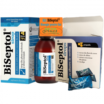 Kit BiSeptol sinergic [Sirop 100ml+Dropsuri 20cp] 2b - DACIA PLANT