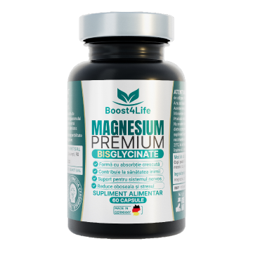 Magneziu Bisglicinat Premium, 60 capsule, Boost4Life