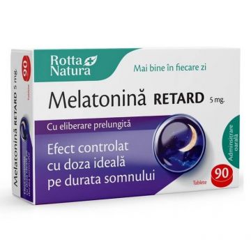 Melatonina Retard, 5mg, 90 tablete, Rotta Natura