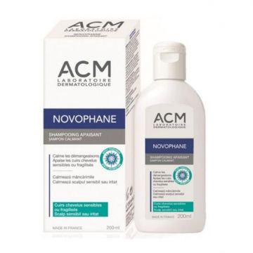Sampon calmant pentru scalp sensibil sau iritat Novophane, ACM, 200 ml (Concentratie: Sampon, Gramaj: 200 ml)