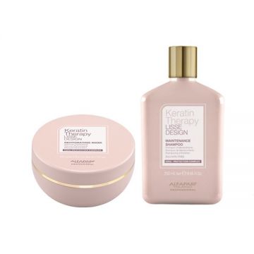 Set Alfaparf Lisse Design Keratin Therapy Maintenance, Sampon 250 ml + Masca 200 ml
