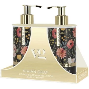 Set cadou Vivian Gray Botanicals, 250ml sapun lichid, 250ml lotiune maini