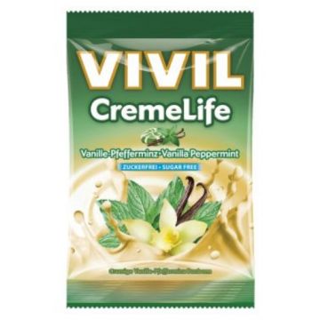 vivil bomboane creme life classic vanilie menta fara zahar 110g