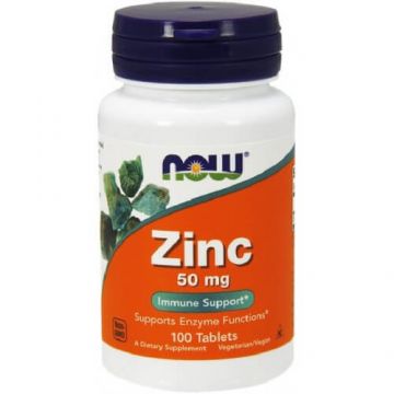 Zinc Gluconat 50 mg x 100 tablete, Now Foods