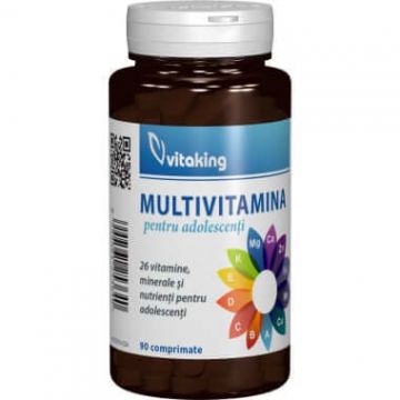 Multivitamina cu minerale pentru adolescenti 90 cpr, Vitaking