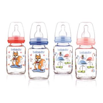 Bebe Dor biberon din sticla cu tetina silicon 125ml -30302