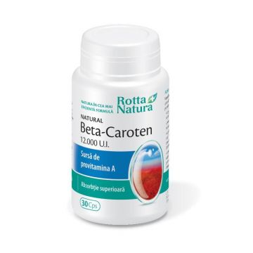 Beta Caroten 12000 UI, 30 capsule, Rotta Natura