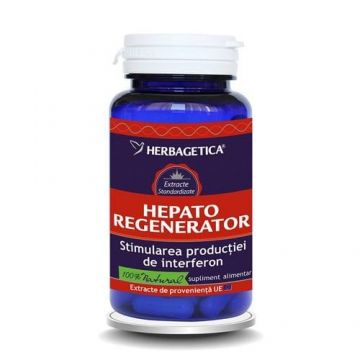 Herbagetica Hepato regenerator, 120 capsule