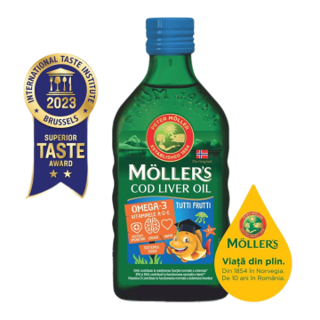 Moller's Cod liver oil Omega-3 aroma tutti frutti, 250ml