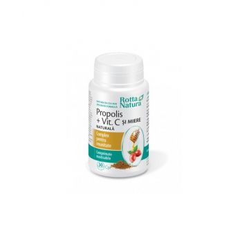 Propolis + Vitamina C naturala si miere, 30 comprimate masticabile, Rotta Natura