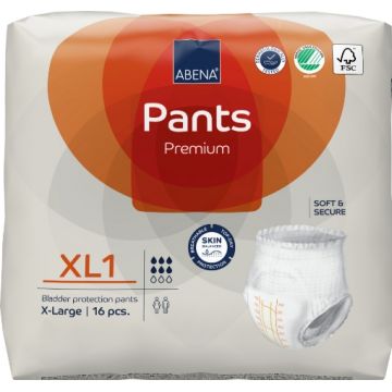 Abena Pants XL1 scutece tip chilot pentru adulti (130-170cm) 1900ml - 16 bucati