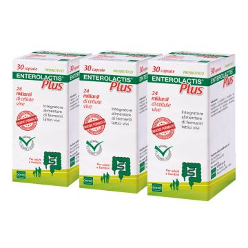 Pachet Enterolactis Plus, 3 x 30 capsule, Sofar