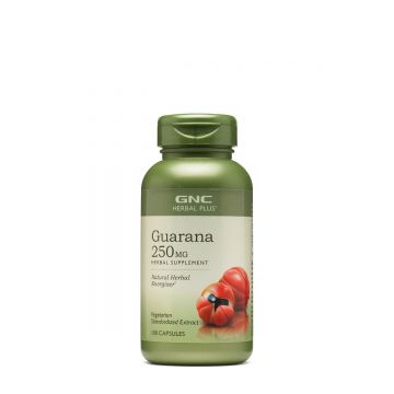 Guarana 250mg Herbal Plus, 100 capsule, GNC