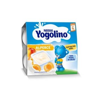 Gustare cu lapte si caise Yogolino, +6 luni, 4x100 g, Nestle