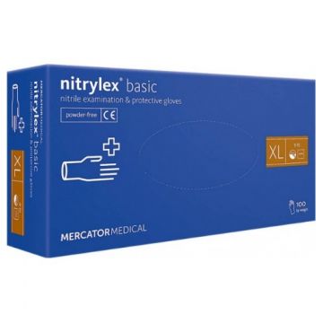 Nitrylex Basic manusi pentru examinare Blue XL - 100 bucati