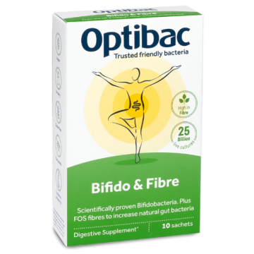Optibac Probiotic cu bifidobacterii si fibre - 10 plicuri