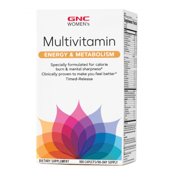 Women's Ultra Mega® Energy & Metabolism, Complex de Multivitamine pentru Femei, 180 tablete, GNC