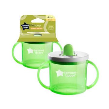 Cana Basics First Cup, +4 luni, Verde, 190ml, Tommee Tippee