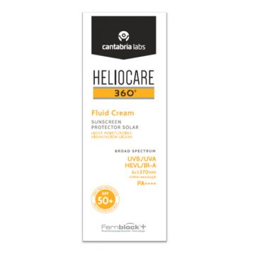 Crema protectie solara SPF 50+ Cantabria Labs Heliocare 360° Fluid Cream, 50 ml