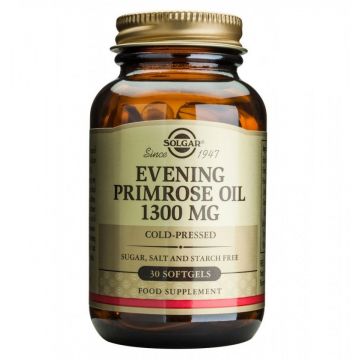 Evening Primrose Oil 1300 mg (Ulei de luminita noptii) Solgar 30 capsule (Concentratie: 1300 mg)