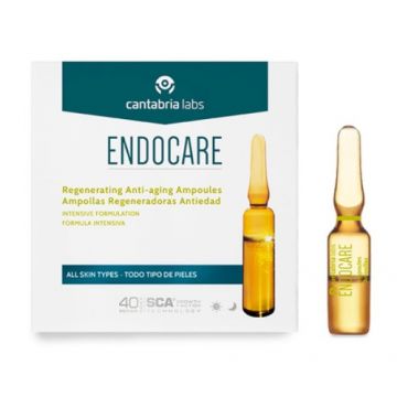 Fiole anti-imbatranire cu efect regenerator Cantabria Labs Endocare, 7 fiole x 1 ml