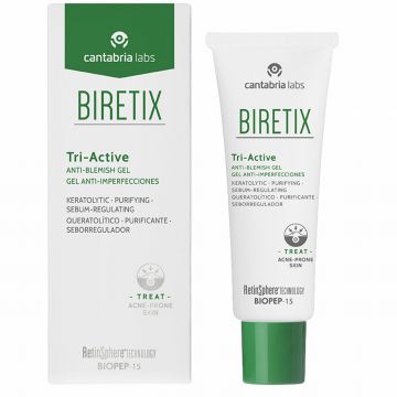 Gel anti-imperfectiuni pentru piele cu tendinta acneica Cantabria Labs Tri-Active Biretix, 50 ml