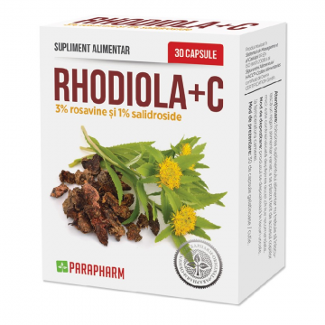 Rhodiola+C, 30 capsule, Parapharm