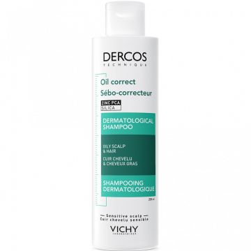 Sampon-tratament sebocorector pentru scalp cu exces de sebum Vichy Dercos, 200 ml (Gramaj: 200 ml)