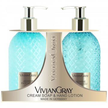 Set cadou Vivian Gray Jasmine & Patchouli, Unisex, Sapun lichid, 300 ml + Crema de maini, 300 ml