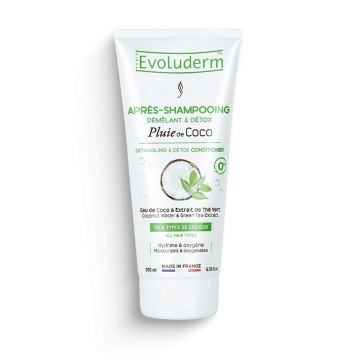 Balsam pentru par detoxifiant Pluie de Coco, 200ml, Evoluderm