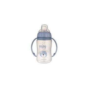 Cana antrenament din silicon Cute Animals Urs, 320ml, Canpol babies