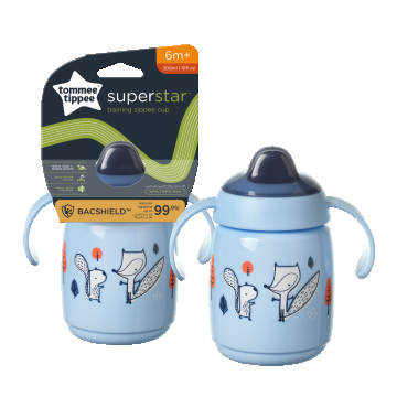 Cana Sippee cu protectie Bacshiled™ pentru +6 luni Albastra, 300ml, Tommee Tippee