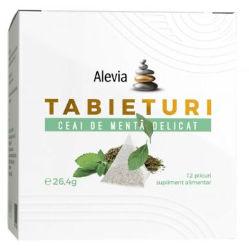 Ceai de menta delicata Tabieturi, 12 plicuri, Alevia