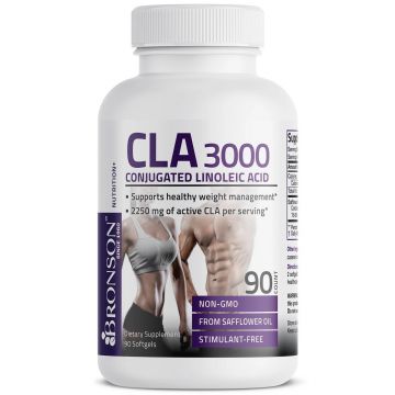 CLA 3000mg acid linoleic conjugat, 90 capsule, Bronson Laboratories