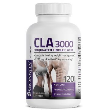 CLA 3000mg acid linoleic conjugat, 90 capsule, Bronson Laboratories