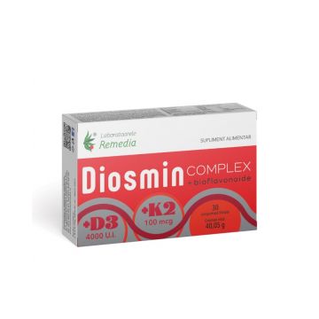 Diosmin Complex, 30 comprimate filmate, Laboratoarele Remedia