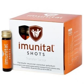 Fiole buvabile pentru imunitate Reishi & Shitake, 20 x 10ml, Imunital Boost