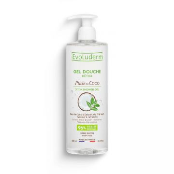 Gel de dus detoxifiant Pluie de Coco, 500ml, Evoluderm