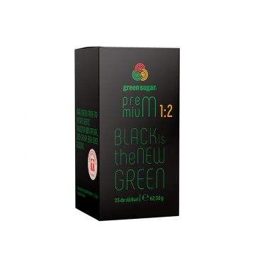 Green Sugar Premium 1:2, 25 stickuri, Laboratoarele Remedia