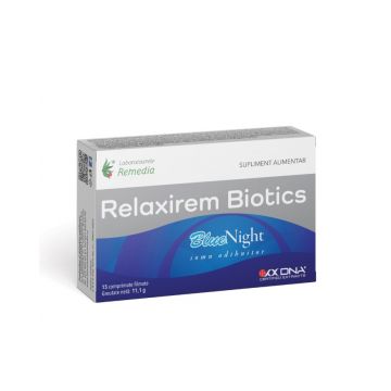 Relaxirem Biotics Bluenight, 15 comprimate filmate, Laboratoarele Remedia