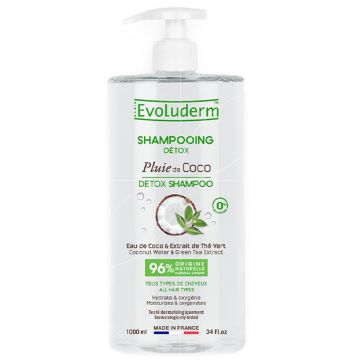 Sampon detoxifiant Pluie De Coco, 1000ml, Evoluderm