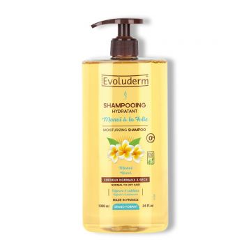 Sampon hidratant Monoï à la Folie, 1000ml, Evoluderm