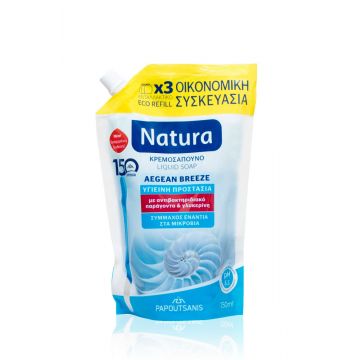 Sapun lichid Aegean Breeze refill, 750ml, Natura