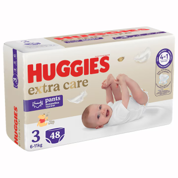 Scutece chilotel Extra Care Marimea 3 pentru 6-11 kg, 48 bucati, Huggies