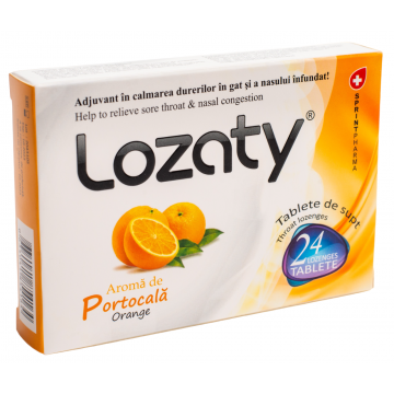Supliment alimentar cu aroma de portocale Lozaty, 24 tablete, Sprint Pharma