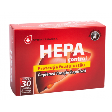 Supliment alimentar pentru protectia ficatului Hepa Control, 30 capsule, Sprint Pharma