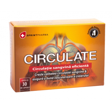 Supliment alimentar pentru stimularea circulatiei Circulate, 30 capsule, Sprint Pharma